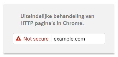 Chrome melding website niet veilig