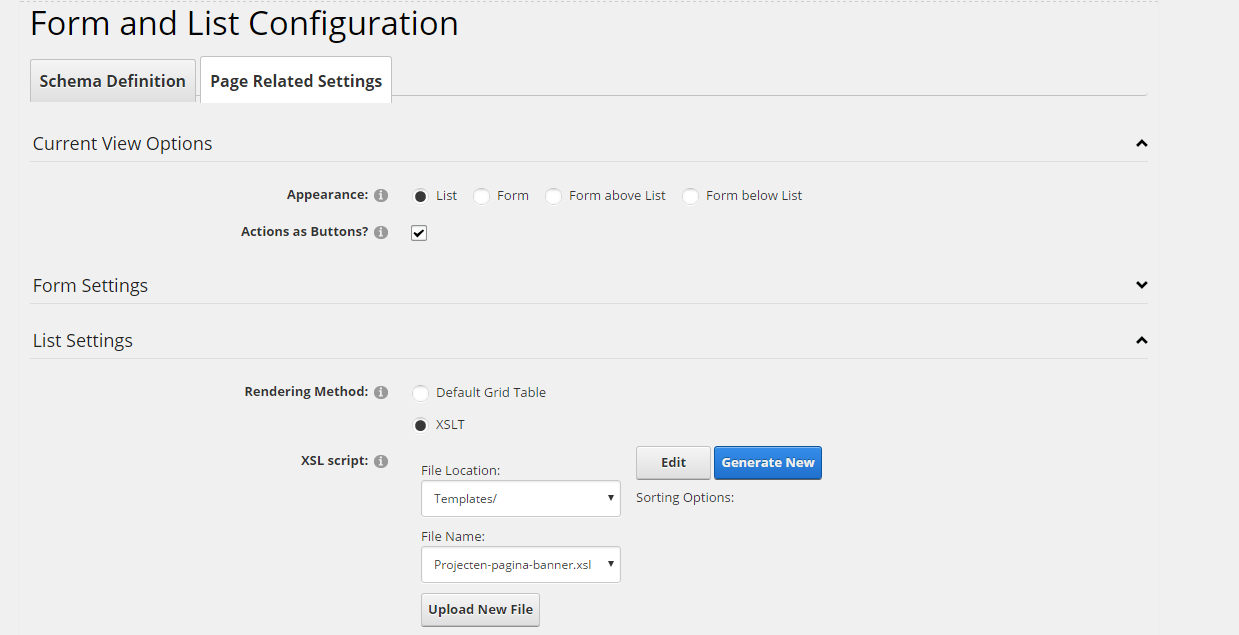 Configure module